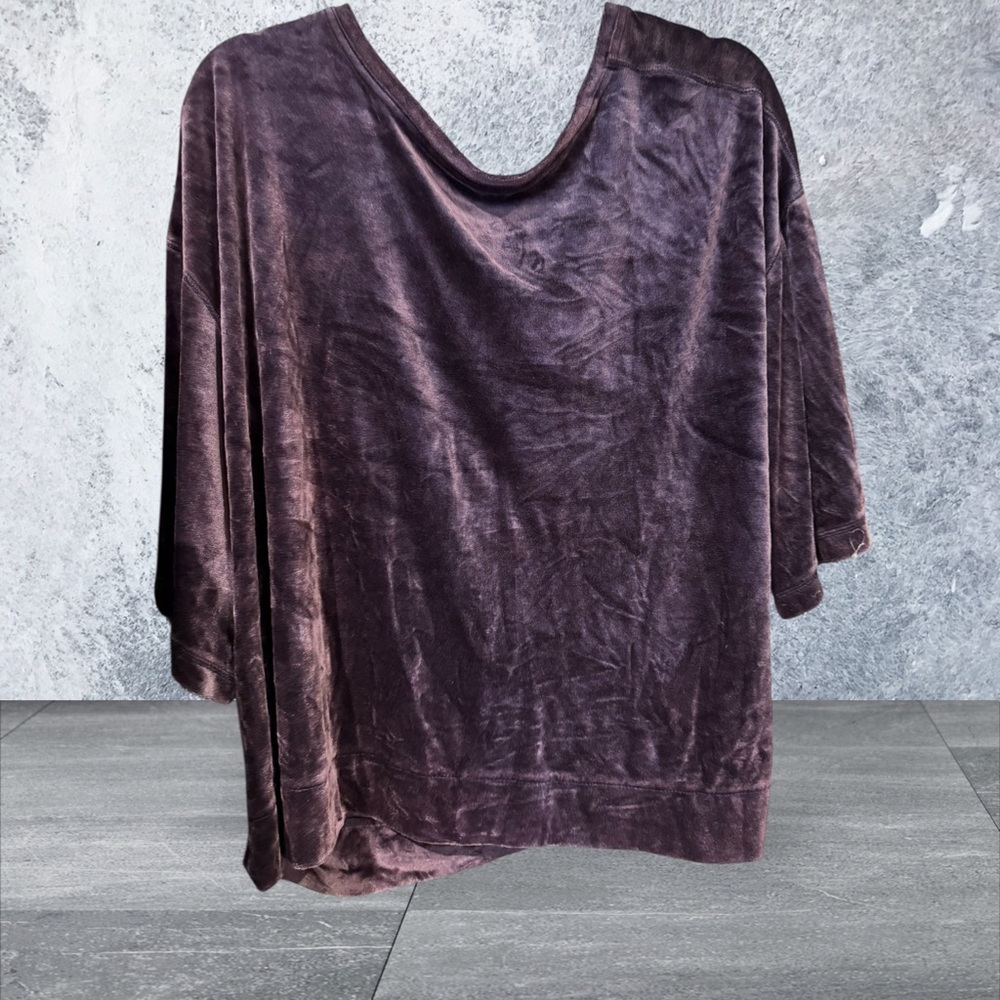 We The Free Velvet Top in Rich Plum